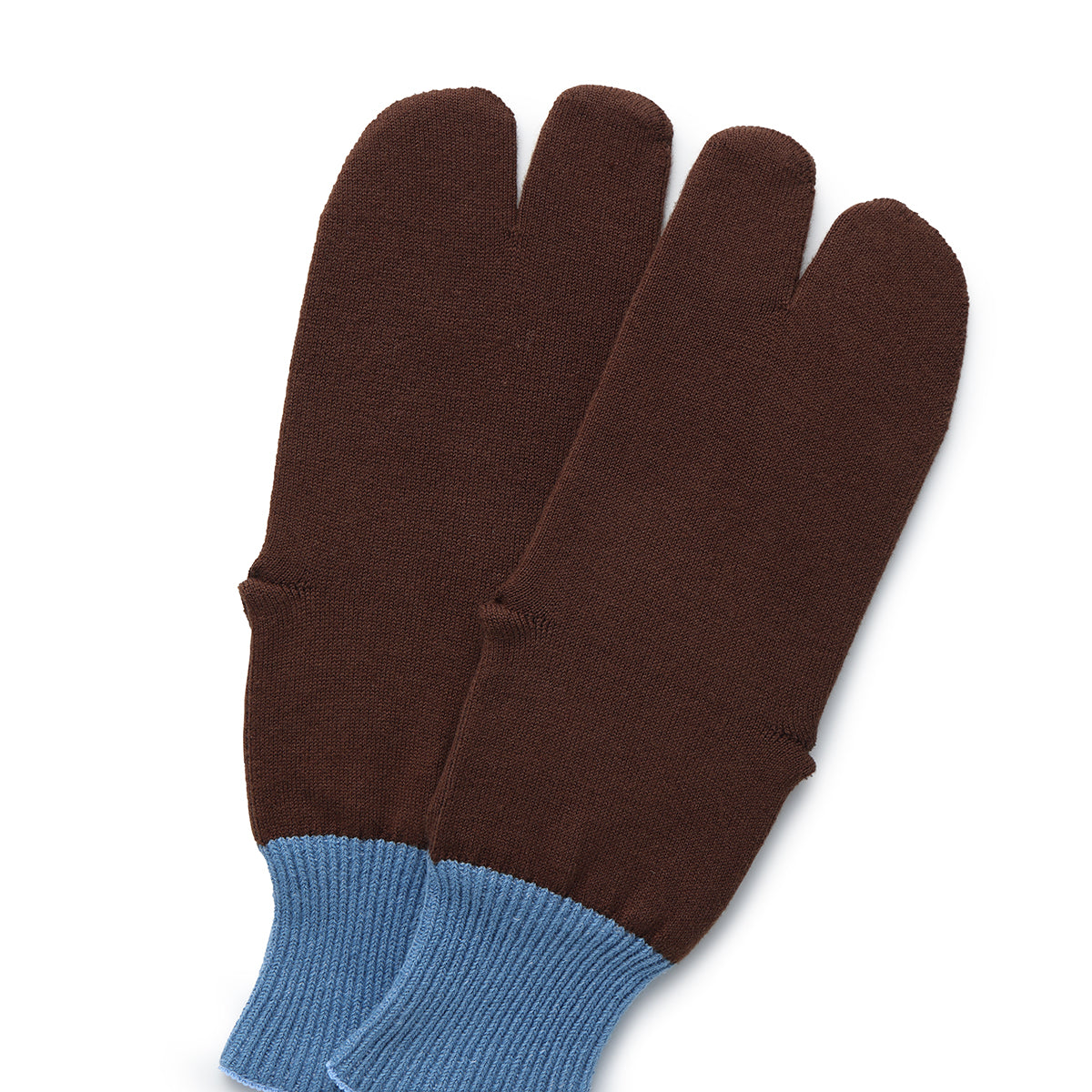 ONE/F コットンタビソックス　ブラウン/ブルー