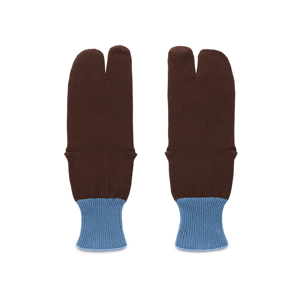 ONE/F コットンタビソックス　ブラウン/ブルー