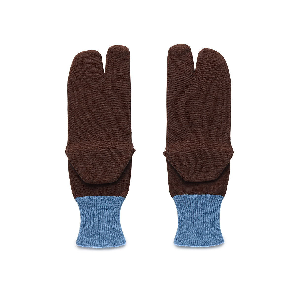 ONE/F コットンタビソックス　ブラウン/ブルー