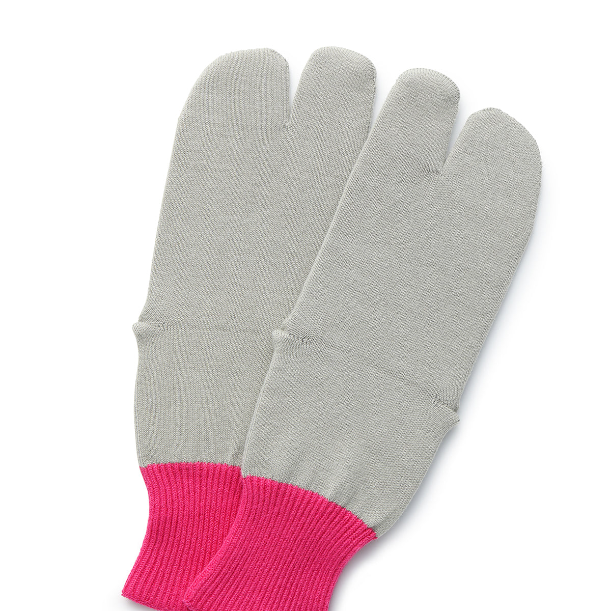 ONE/F コットンタビソックス　グレー/ピンク