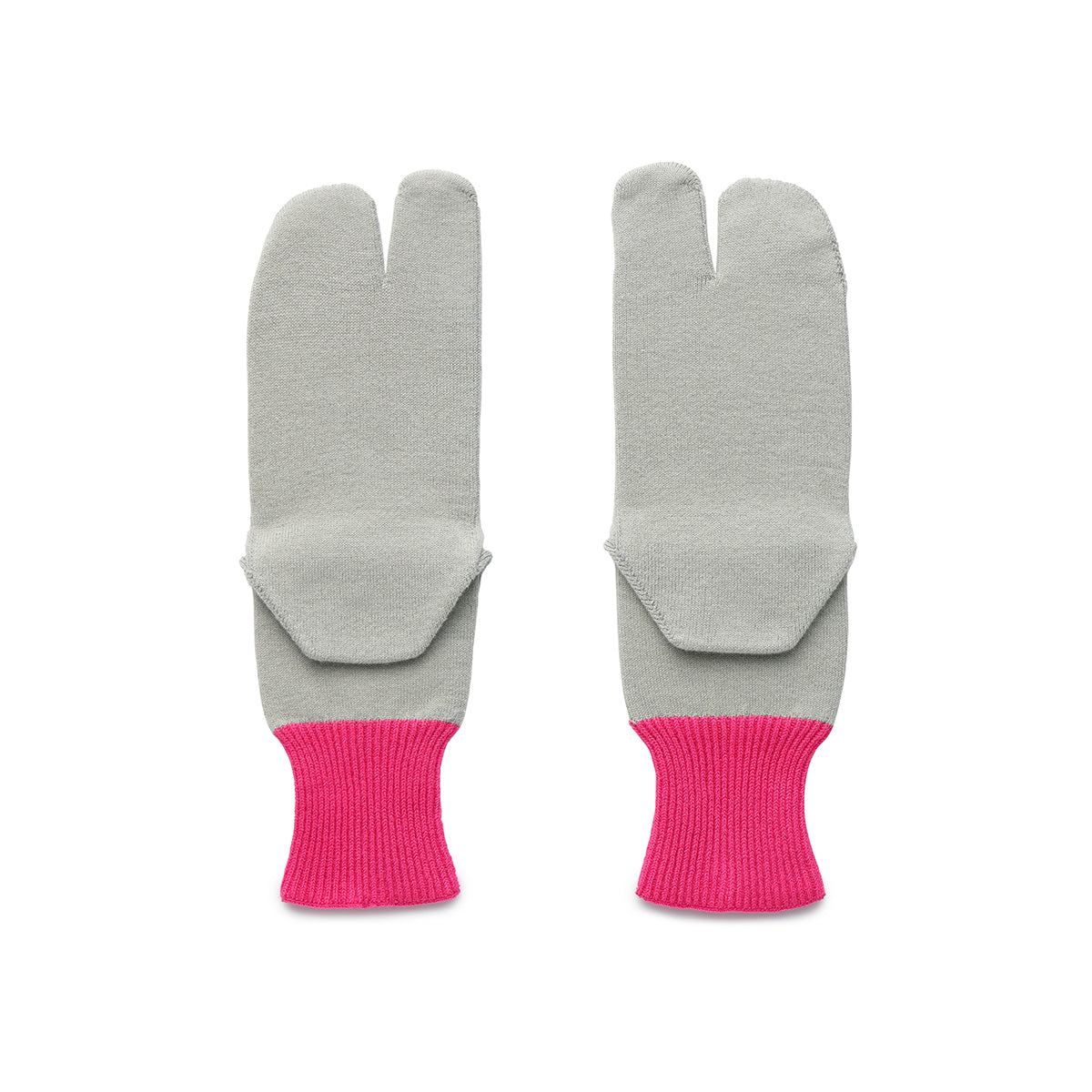 ONE/F コットンタビソックス　グレー/ピンク