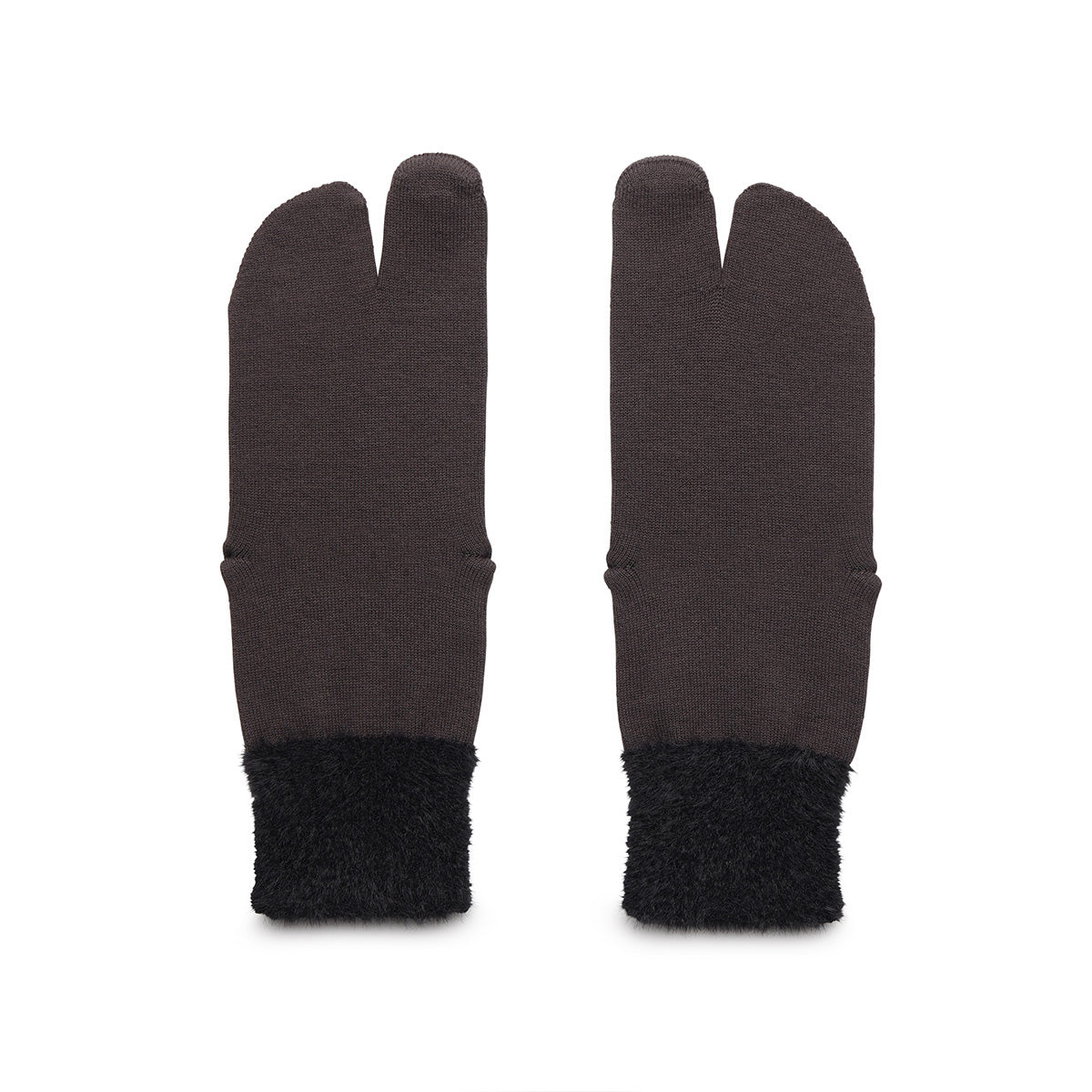 ONE/F フワモコタビソックス　チャコール/ブラック