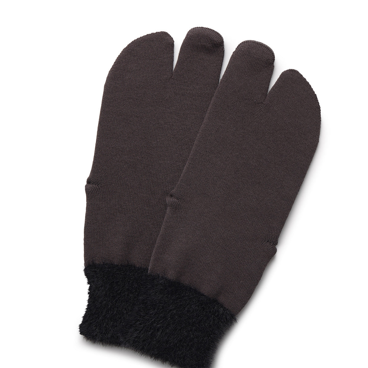 ONE/F フワモコタビソックス　チャコール/ブラック