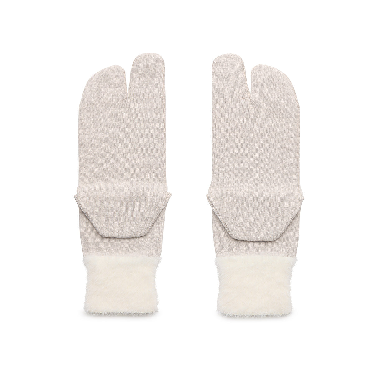 ONE/F フワモコタビソックス　シルバー/グレー