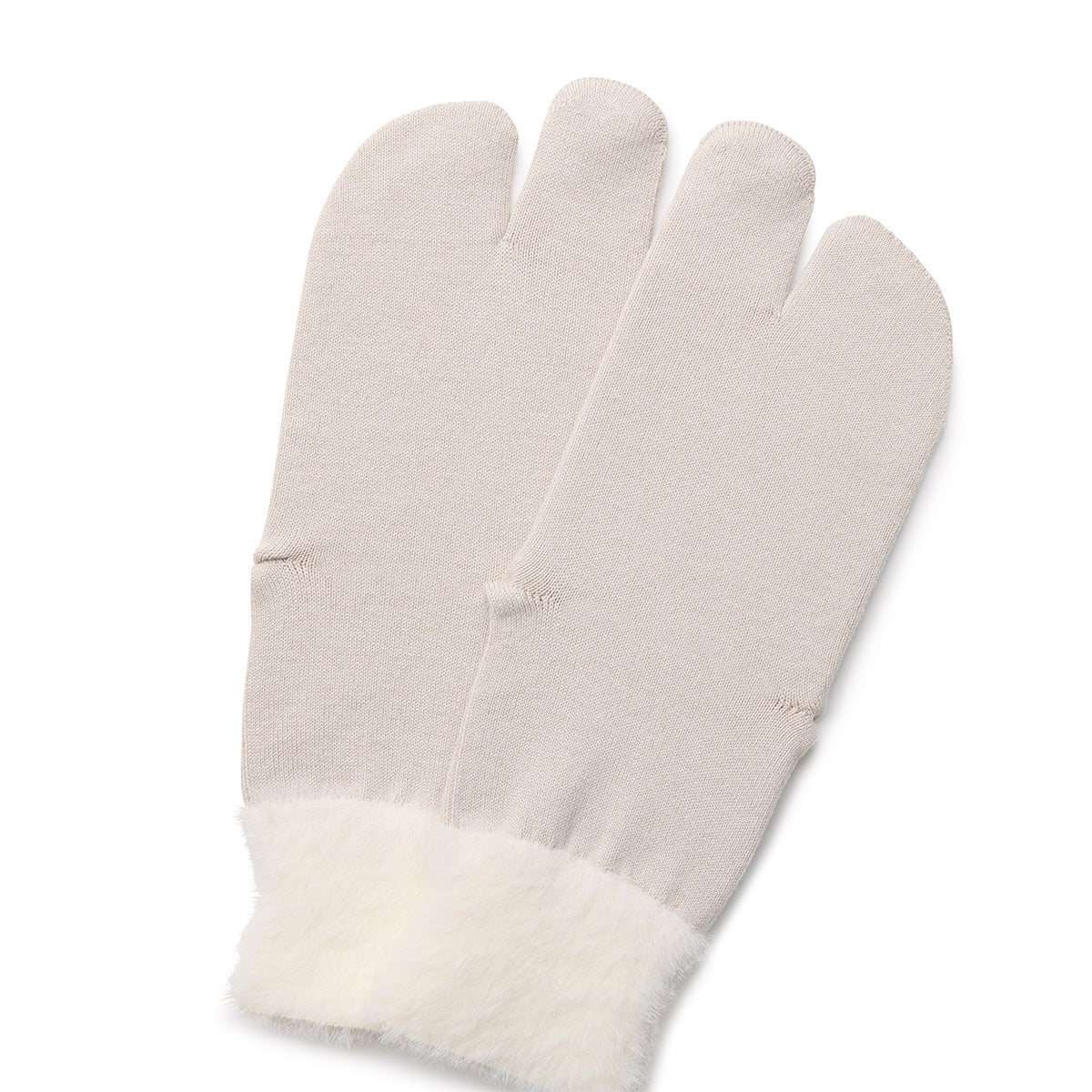 ONE/F フワモコタビソックス　シルバー/グレー