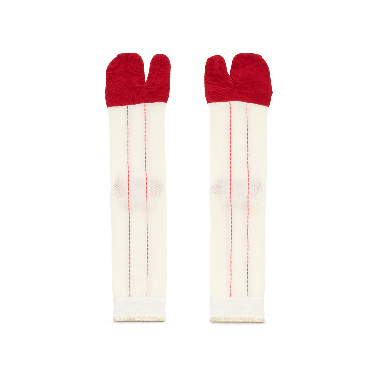 LACE PATTERN TABI SOCKS RED