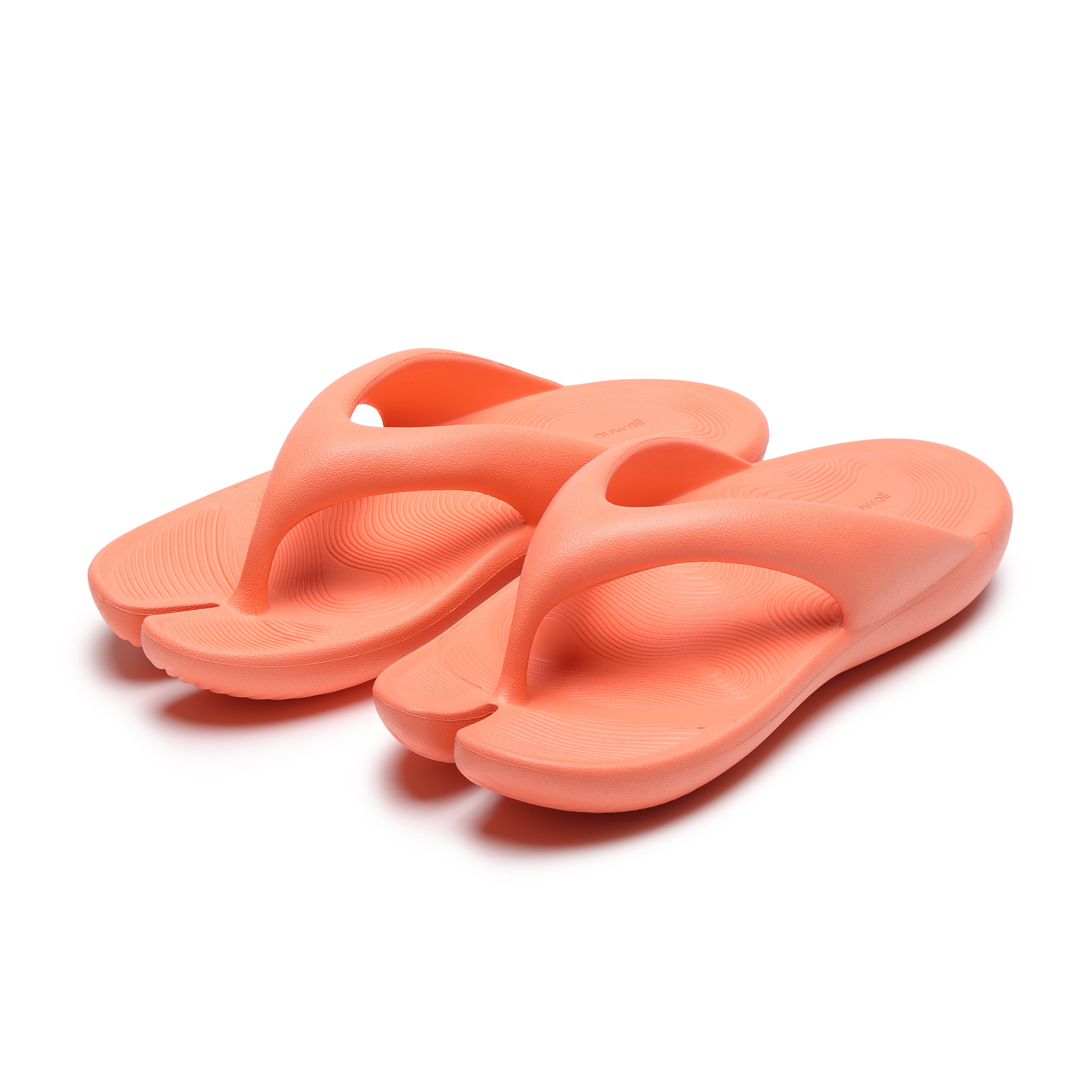 足袋サンダル auwell 01 FLIP FLOP コーラルの両足