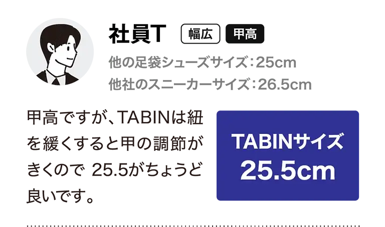 社員T｜幅広、甲高